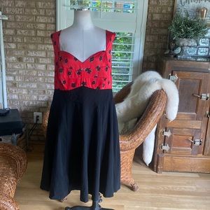 TORRID BLACK AND RED SLEEVELESS SKATER DRESS PLUS 20 NEW NO TAGS
